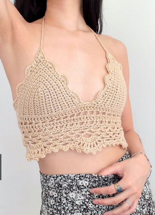 Crochet Festival Triangle Halter Top